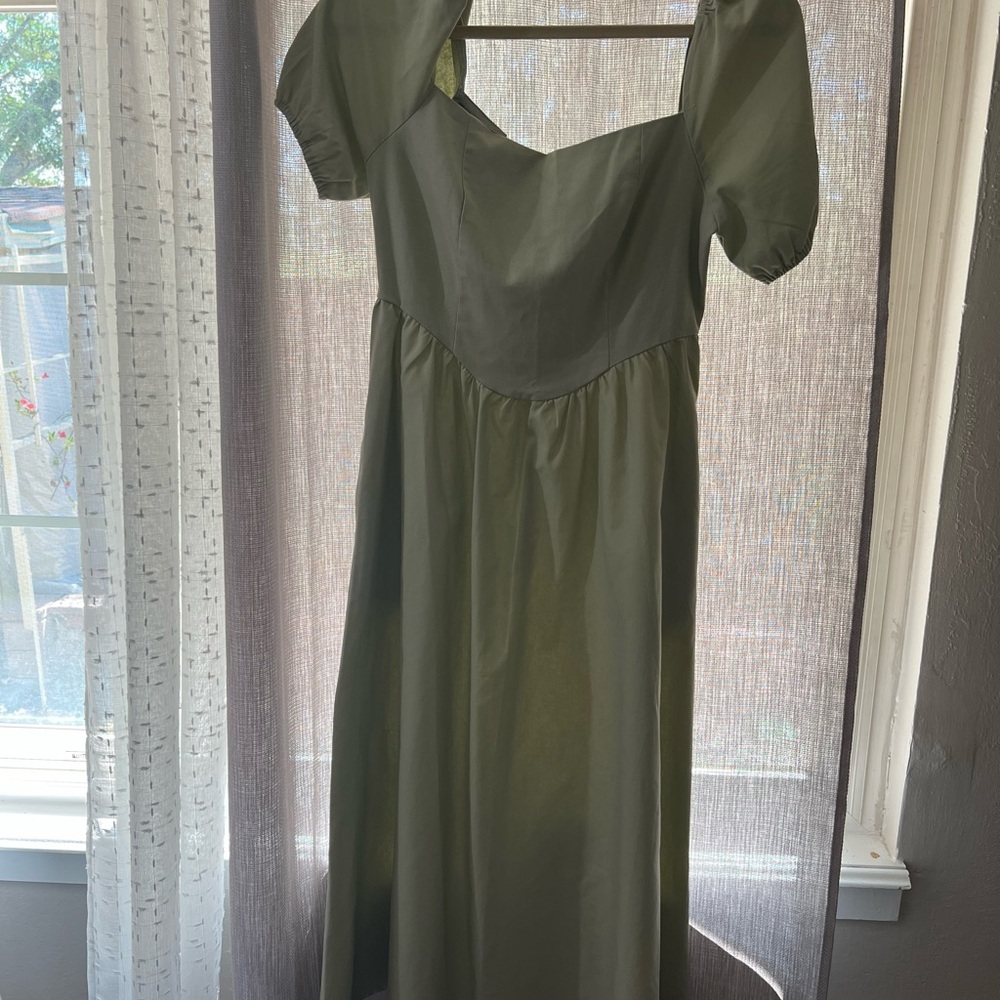 RIHOAS Sage Green Midi Dress